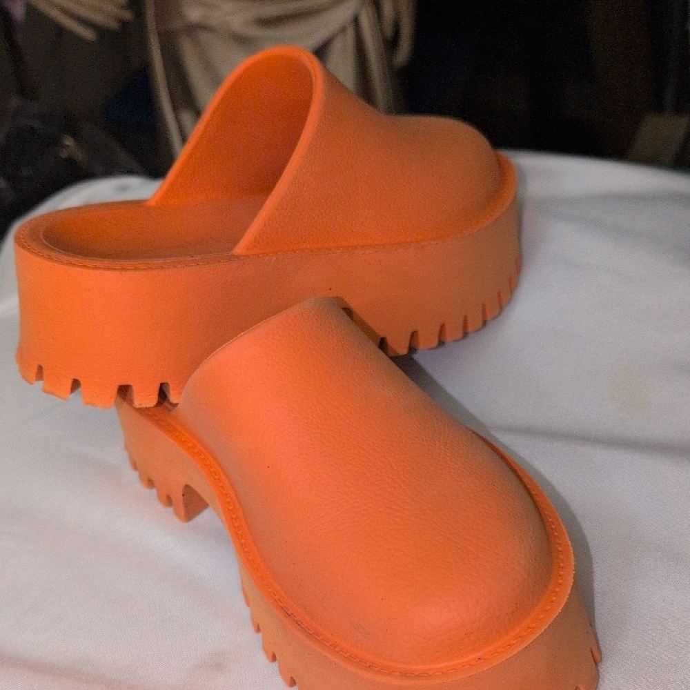 Women's Orange Slip-On Clogs - Picture 6 of 12